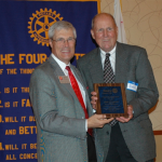 Don at Rotary lunch with Award