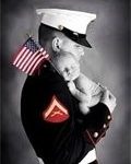 marine with baby