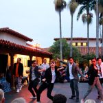 teenage boys dancing