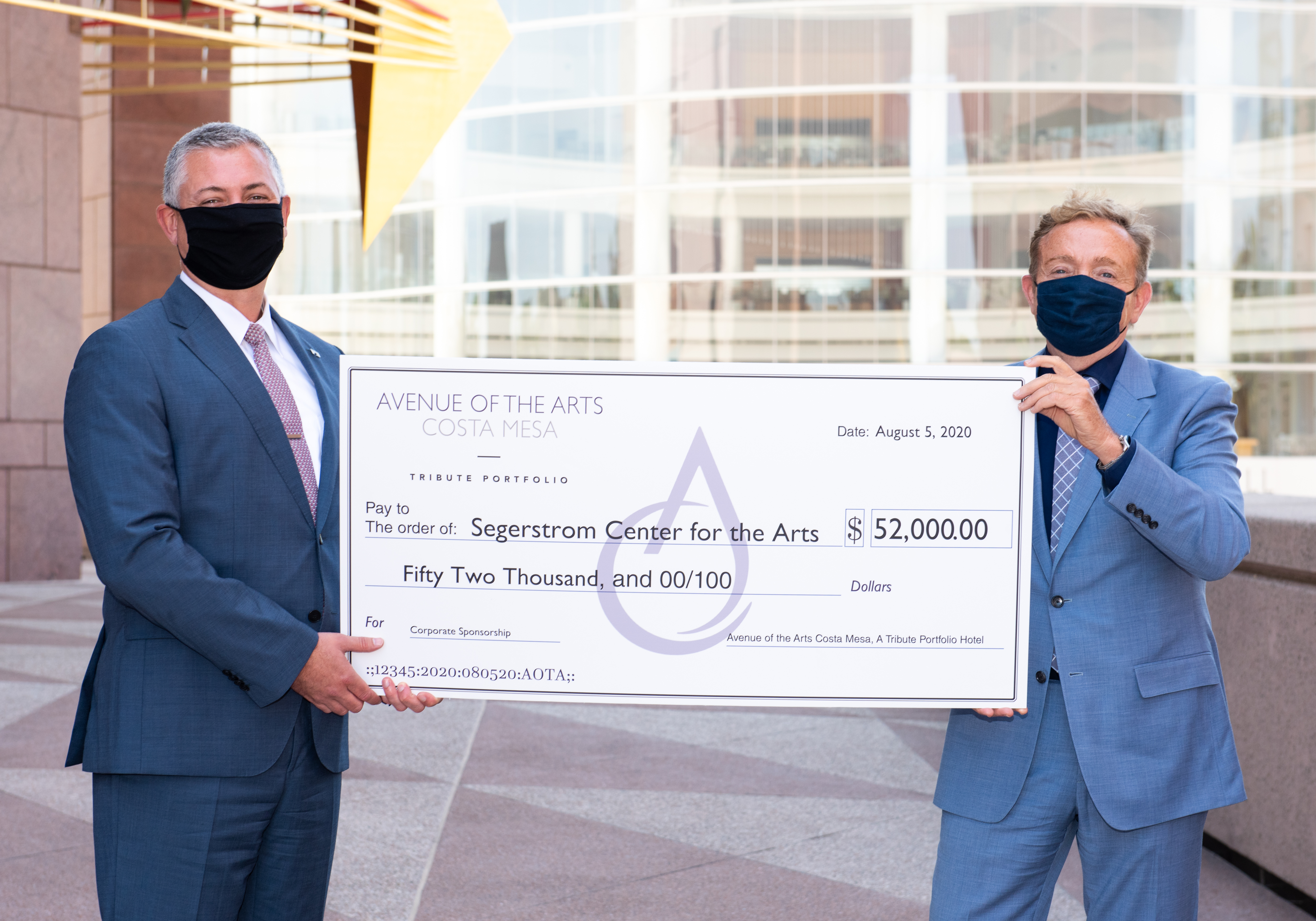 Avenue of the Arts Costa Mesa Hotel presents check through SCFTA