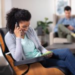 Woman on Home Phone (002)