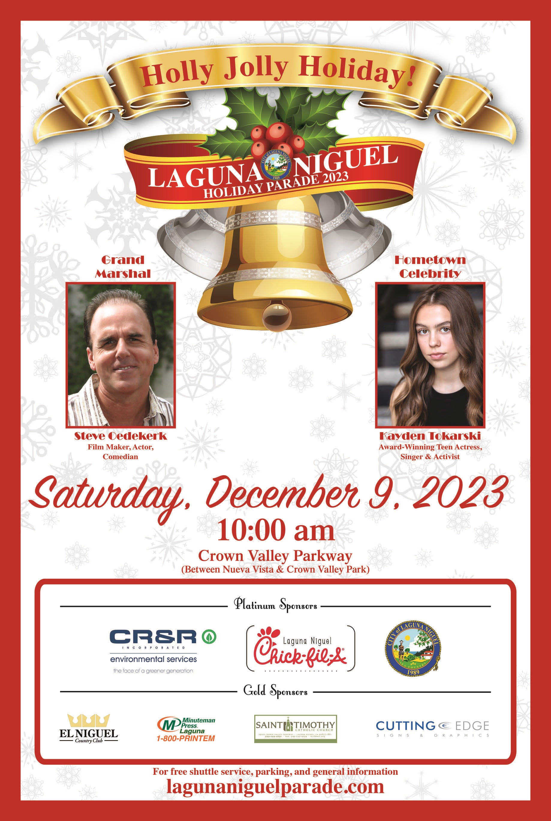 Laguna Niguel's Annual Holiday Parade Dec. 9